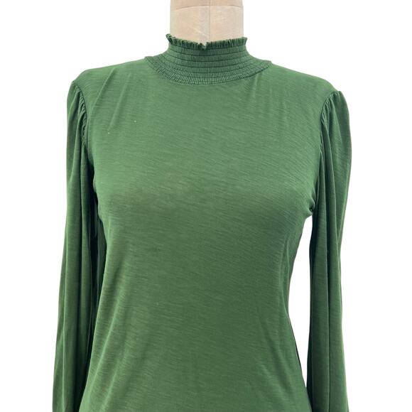 Nation LTD Violet Prim And Proper Top Tee Blouse Pima Cotton Green Size XS - Picture 4 of 10